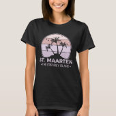 St. Maarten Das freundliche Retro der Insel Sint M T-Shirt (Vorderseite)