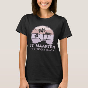 St. Maarten Das freundliche Retro der Insel Sint M T-Shirt