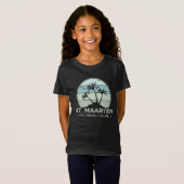 St. Maarten Das freundliche Retro der Insel Sint M T-Shirt (Vorne ganz)
