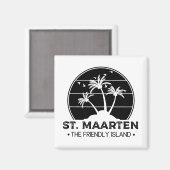 St. Maarten Die freundliche Insel Sint Martin Magnet (Vorderseite/Rückseite)