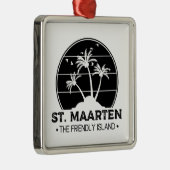 St. Maarten Die freundliche Insel Sint Martin Ornament Aus Metall (Rechts)
