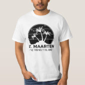 St. Maarten Die freundliche Insel Sint Martin T-Shirt (Vorderseite)