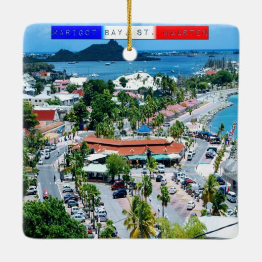 St. Maarten - Marigot Bay Keramikornament (Rückseite)
