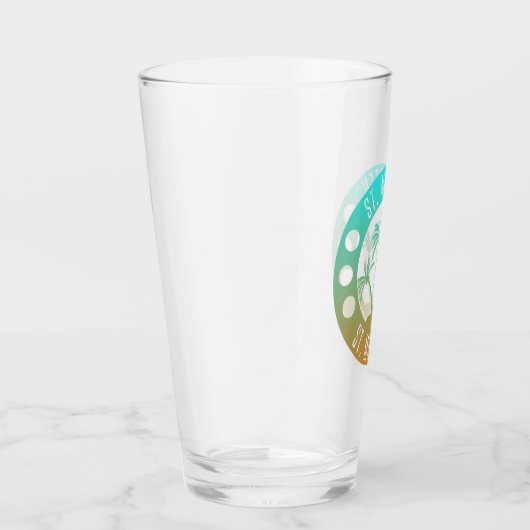 St. Maarten Ocean Aqua Blue Gradient Sint Martin Glas (Rechts)