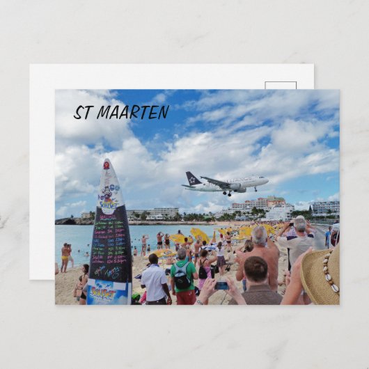ST MAARTEN POSTCARD POSTKARTE (Vorne/Hinten)