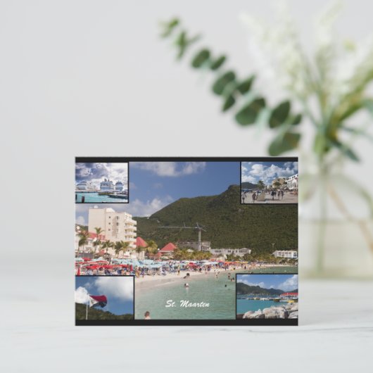 St. Maarten Postkarte (Stehend Vorderseite)