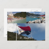 St. Maarten Postkarte (Vorne/Hinten)