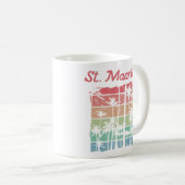 St. Maarten Rainbow Colors Sint Martin Kaffeetasse (VorderseiteRechts)