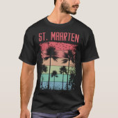 St. Maarten Retro Rainbow T-Shirt (Vorderseite)
