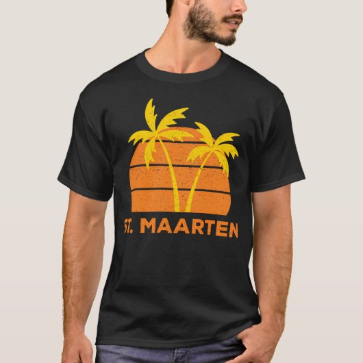St. Maarten Retro T-Shirt (Vorderseite)