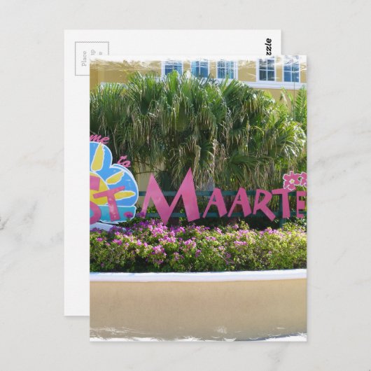St. Maarten Sign Postkarte (Vorne/Hinten)