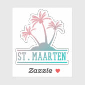 St Maarten | Sint Martin Gradient Aufkleber (Blatt)