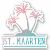 St Maarten | Sint Martin Gradient Aufkleber (Vorderseite)