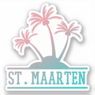 St Maarten   Sint Martin Gradient Aufkleber