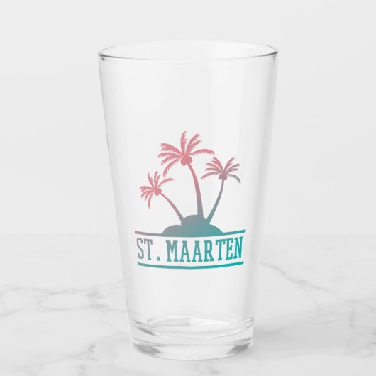St. Maarten | Sint Martin Gradient Glas (Vorderseite)