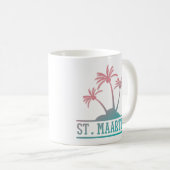 St. Maarten | Sint Martin Gradient Kaffeetasse (VorderseiteRechts)