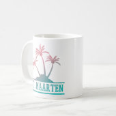 St. Maarten | Sint Martin Gradient Kaffeetasse (Vorderseite Links)