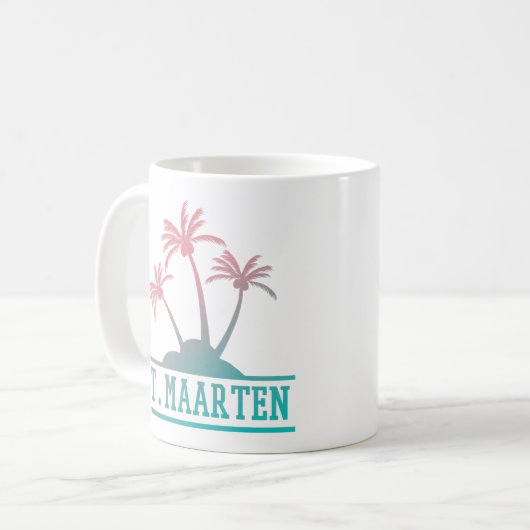 St. Maarten | Sint Martin Gradient Kaffeetasse (Vorderseite Links)