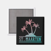 St. Maarten | Sint Martin Gradient Magnet (Vorderseite/Rückseite)