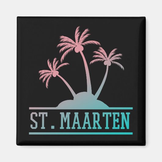 St. Maarten | Sint Martin Gradient Magnet (Vorne)