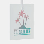 St. Maarten | Sint Martin Gradient Ornament Aus Glas (Vorderseite Rechts)