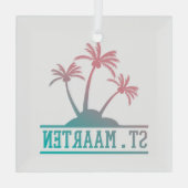 St. Maarten | Sint Martin Gradient Ornament Aus Glas (Rückseite)