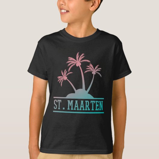 St. Maarten | Sint Martin Gradient T-Shirt (Vorderseite)