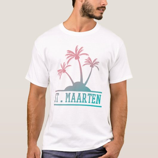 St. Maarten | Sint Martin Gradient T-Shirt (Vorderseite)