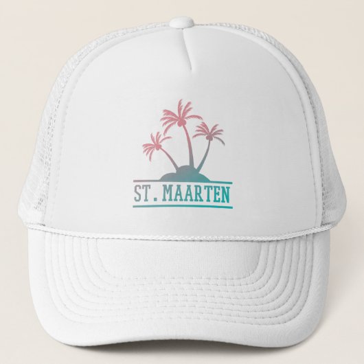 St. Maarten | Sint Martin Gradient Truckerkappe (Vorderseite)