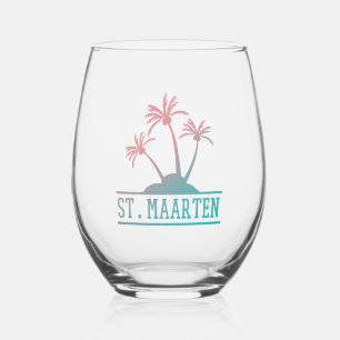 St. Maarten Sint Martin Gradient Weinglas Ohne Stiel