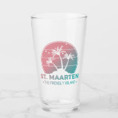 St. Maarten | Sint Martin Retro Gradient Glas (Vorderseite)
