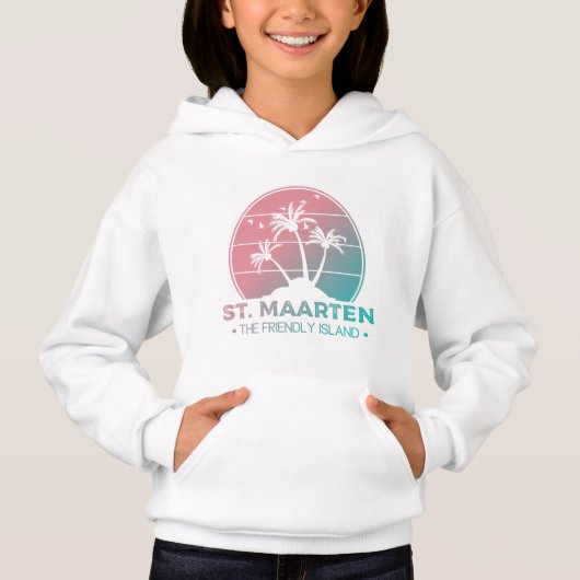 St. Maarten | Sint Martin Retro Gradient Hoodie (Vorderseite)