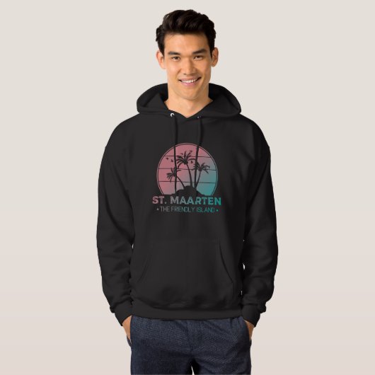 St. Maarten | Sint Martin Retro Gradient Hoodie (Vorne ganz)