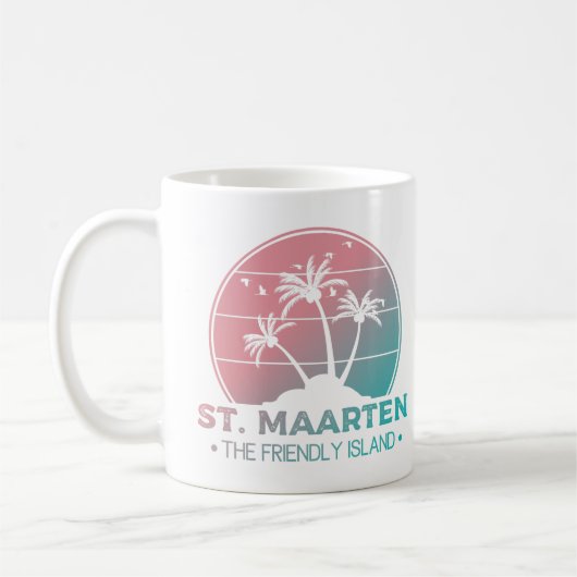 St. Maarten | Sint Martin Retro Gradient Kaffeetasse (Links)
