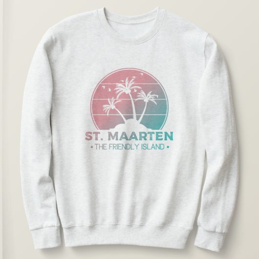 St. Maarten | Sint Martin Retro Gradient Sweatshirt (Design vorne)