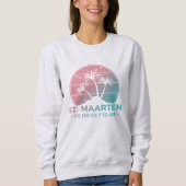 St. Maarten | Sint Martin Retro Gradient Sweatshirt (Vorderseite)