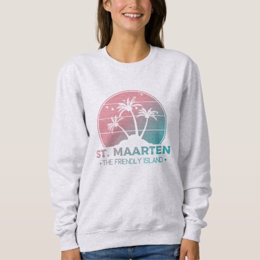 St. Maarten | Sint Martin Retro Gradient Sweatshirt (Vorderseite)