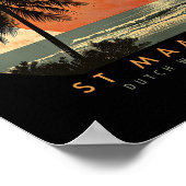 St. Maarten Smx Beach Surfing Travel St. Martin Va Poster (Ecke)