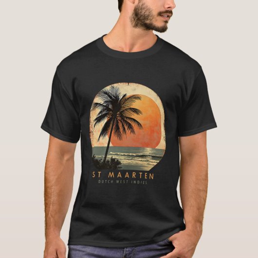 St. Maarten Smx Beach Surfing Travel St. Martin Va T-Shirt (Vorderseite)