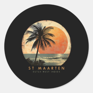 St. Maarten Smx Strand Surfen Reise St. Martin Va Runder Aufkleber