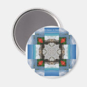 St. Maarten - St. Martin Kaleidoscope Magnet (Vorderseite/Rückseite)