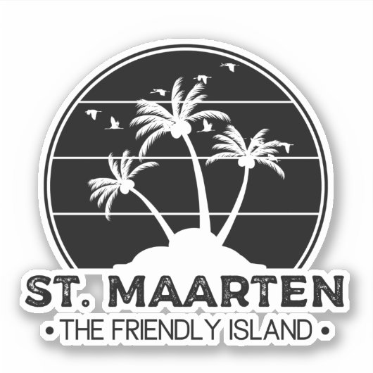 St. Maarten The friendly Island Sint Martin Aufkleber (Vorderseite)