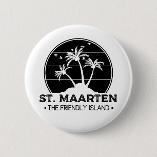 St. Maarten The friendly Island Sint Martin Button