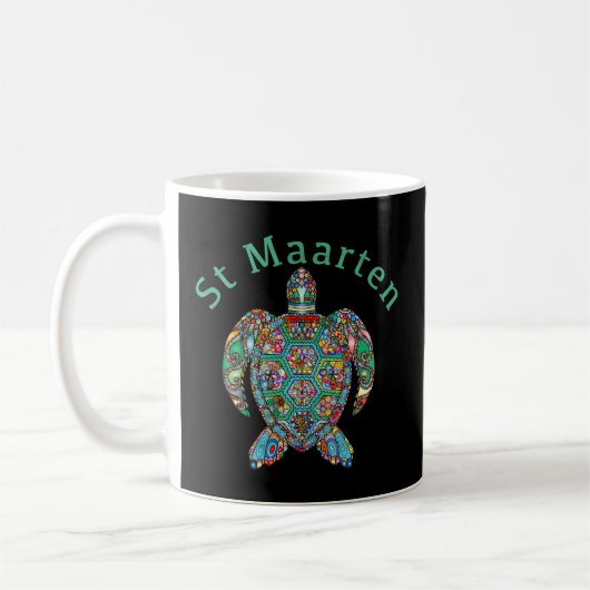 St Maarten Tribal Turtle Kaffeetasse (Links)