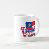 St. Maarten vibes Caribbean island flag mug Kaffeetasse (VorderseiteRechts)