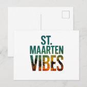 St. Maarten vibes Caribbean Island Postcard Postkarte (Vorne/Hinten)