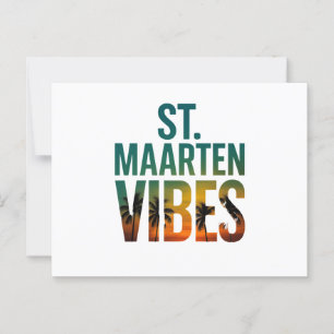 St. Maarten Vibes karibische Inselpostkarte Postkarte