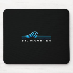 St Maarten Wellen Vintage Männer Frauen Mädchen Ju Mousepad