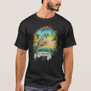 St Maarten Westindien Vintage Tropischer Papagei V T-Shirt