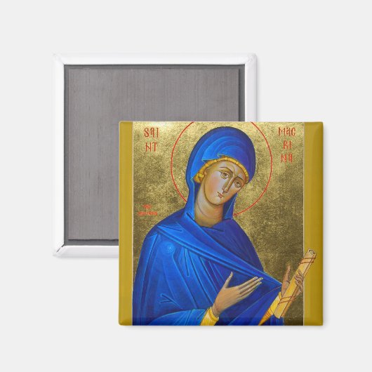 St Macrina - Das junge orthodoxe Icon Magnet (Vorderseite/Rückseite)